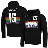 Denver Nuggets 15 Nikola Jokic Nike 2019-20 City Edition Name & Number Pullover Hoodie Black,baseball caps,new era cap wholesale,wholesale hats
